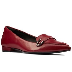 CLARKS- Alaina 15 buckle Leather Shoes